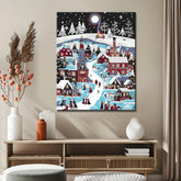 Paint by Numbers Christmas Illustration Christmas Village Winter